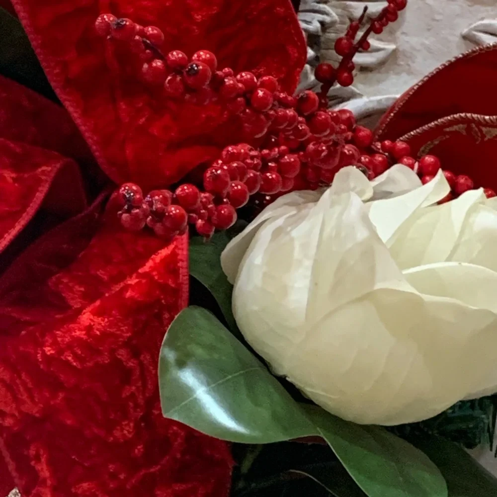 Magnolia Christmas Wreath. Purchase and get this beautiful BJ necklace free.